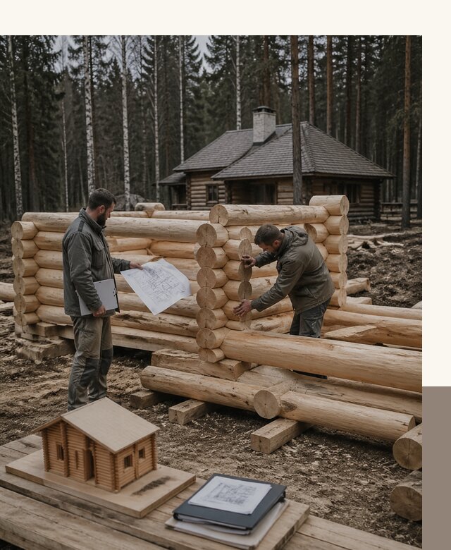 Проектирование и строительство домов из бревна в Бийске